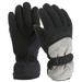 Biziza Waterproof Ski Snowboard Gloves Mittens Thinsulate Lined Winter Cold Weather Gloves for Boys and Girls Gray