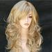 Ediodpoh Blonde Wigs Wavy Curly Long Heat Resistant Fiber Party Wigs for Women Wigs for Women Gold