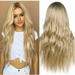 Ediodpoh Women s Gold Micro Curl Head Set Wavy Curl Wig Can Be Straightened and Bent Wigs for Women Gold