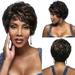 Ediodpoh Fashionable European and American women s short curled wig headgear Wigs for Women Brown