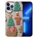 MAXPRESS Christmas Case for iPhone 15 Cute Merry Christmas Pattern Phone Case Gifts Translucent Silicone Hard PC +Shockproof Protective Cover for iPhone 15 6.1 inch-Gingerbread Man