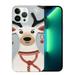 MAXPRESS Christmas Case for iPhone 15 Cute Funny 3D Cartoon Santa Claus Design with Card Slot Ultra-Thin Anti-Fall Protective Case for Xmas (Elk White iPhone 15)