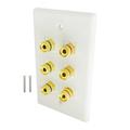 Audio Wall Plate Screw Type Banana Jack Plate Digital Devices ABS Binding Post Speaker Panel for Electronic Equipment