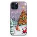 MAXPRESS for iPhone 14 Phone Case Christmas iPhone 14 Case Glitter Sparkle Liquid Floating Case Shockproof Clear Case Xmas Santa Claus Silicone Case Colorful