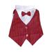 Fairnull Pet Suit Bowtie Short Sleeve Cat Outfit Dog Wedding Suit Formal Shirt for Small Dogs
