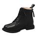 EHQJNJ Snowboard Boots Black Ankle Boots Pu Fashion Ankle High Thick Heel Boots High Heels Over Knee Pleated Suede Long Boots Features