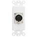 Cable Central LLC Decora Wall Plate - 10 Pack Wall Plate Insert in White Color - XLR Female to Solder Type Professional Look XLR Jack Plate for safe XLR Connections