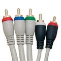 Cable Central LLC (10 Pack) High Quality Component Video and Audio RCA Cable 3 RCA (RGB) and 2 RCA (Right and Left) Male Gold-plated Connectors 12 Feet