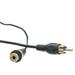 Cable Central LLC (5 Pack) RCA Audio/Video Extension Cable - 12 Feet - RCA Male to RCA Female Black A/V Extension Cord for TVs SUBs AMPs Hi-Fis LEDs LCDs DVD and CD Players - 12 Ft