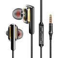 X3 Wired Earbud High Fidelity HD-compatible Calling Universal 3.5mm Subwoofer Gaming Music Earphone with Microphone for Fitness