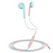 Wired Earbuds Stereo Effect with Microphone HiFi Sound Flat Ear Anti-interference Music Player Macaroon Color 3.5mm In-ear Headphone Phone Accessory