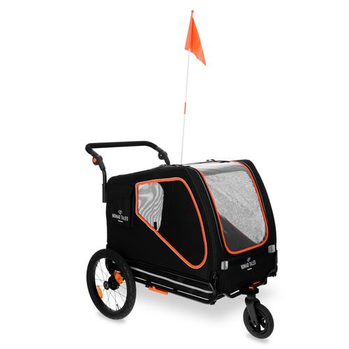 Nomad Tales Spirit Bike Trailer, ebony / tangerine 145x 72x 02cm, bis 45 kg Hund