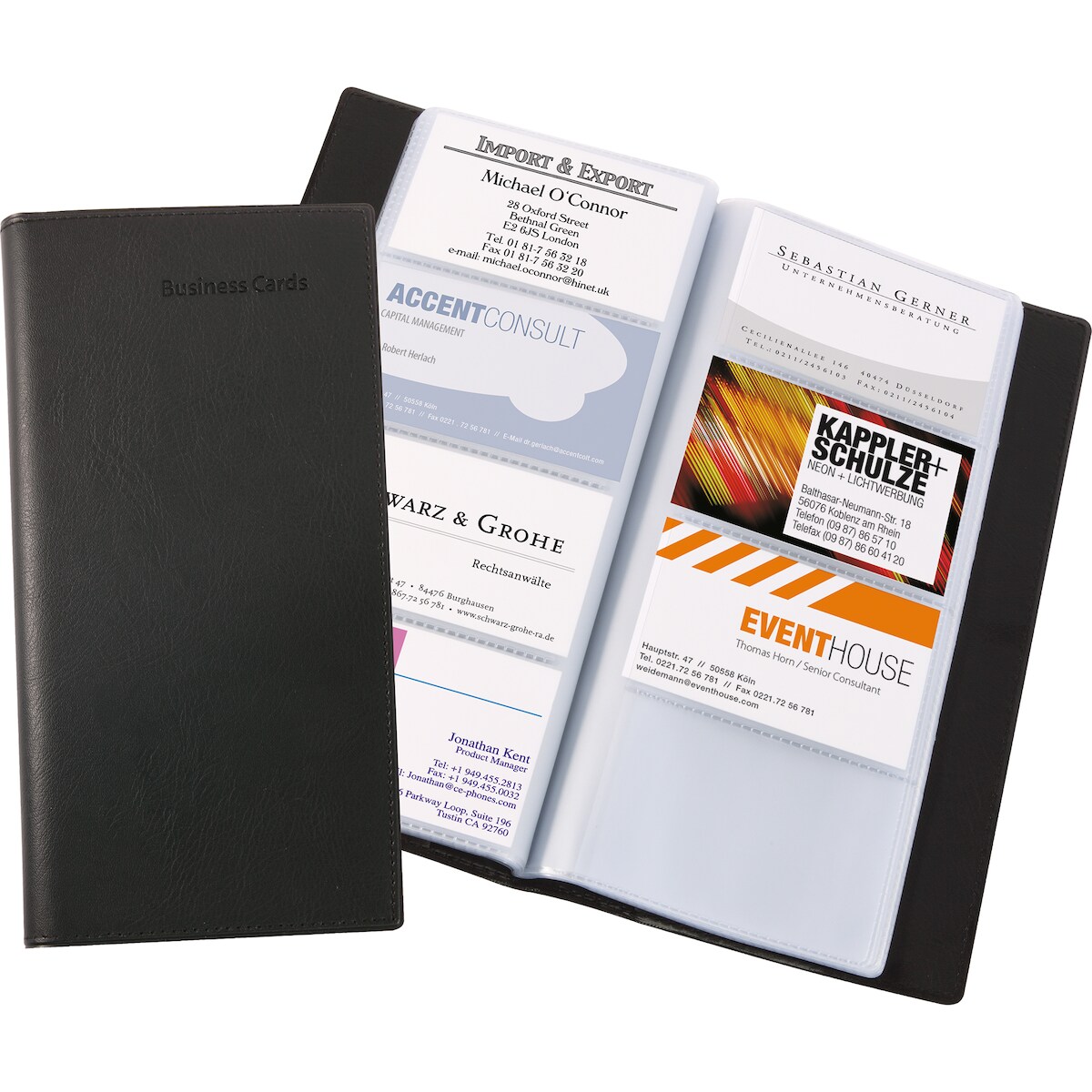 SIGEL Visitenkartenmappe VZ172 192Karten Kunststoff Lederoptik Image