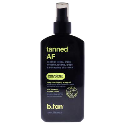 Tanned AF Intensifier Dry Tanning Oil by B.Tan for Unisex - 8 oz Sunscreen