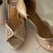 Jessica Simpson Shoes | Jessica Simpson Gold And Crystal Platform Heels Size 8.5 | Color: Gold | Size: 8.5