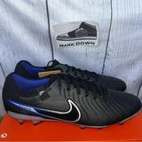 Nike Shoes | New Nike Tiempo Legend 10 Pro Fg White Soccer Cleats Black Mens Dv4333-040 | Color: Black/Blue | Size: Various