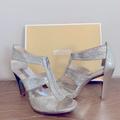 Michael Kors Shoes | Michael Kors Berkley T Strap | Color: Silver | Size: 7.5