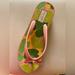 Kate Spade Shoes | New Kate Spade #9 Pink W/ Bow And Flowered Platform Flip Flops. Never Worn. | Color: Green/Pink | Size: 9