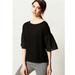 Anthropologie Tops | Anthropologie Dolan Laced Lantern Short Sleeve Boxy Top Black Size S | Color: Black | Size: S
