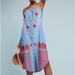 Anthropologie Dresses | Anthropologie Lilka Estina Women’s Embroidered Tank Button Front Midi Dress Boho | Color: Blue/Red | Size: S