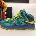 Nike Shoes | Nike Air Lebron James 10 Elite Miami Dade Basketball Sneakers Mens Size 15 | Color: Blue/Green | Size: 15