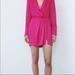 Zara Dresses | Barbie Dress! Zara Pink Mini Dress With Button Detail | Color: Pink | Size: M