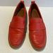 Coach Shoes | Coach Indigo Cross Grain Red Leather Loafer A9284 | Color: Red | Size: 6.5