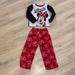 Disney Pajamas | Disney Minnie Mouse Girls 6 Fleece Pajama Set | Color: Black/Red | Size: 6g