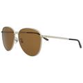 Gucci Accessories | Gucci Unisex Silver Brown Lens Sunglasses | Color: Brown/Silver | Size: 60mm-14mm-145mm
