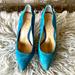 Jessica Simpson Shoes | Jessica Simpson Women Suede Heels In Turquoise | Color: Blue | Size: 6