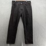 Levi's Jeans | Levis 505 Jeans Mens 35x32 Black Faded 505 Straight Leg Distressed Classicore | Color: Black | Size: 35