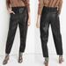 Madewell Pants & Jumpsuits | Madewell Womens Pants Faux Leather Pull On Paperbag High Waist Black Size 2 Nwt | Color: Black | Size: 2