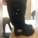 Michael Kors Shoes | Black Suede Michael Kors Boots Size 10 Women’s | Color: Black | Size: 10