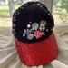 Disney Accessories | Disney Minnie Mouse Baseball Cap | Color: Black/Red | Size: Osg