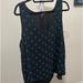 Torrid Tops | Euc Torrid Sleeveless Lined Career Top Size 2 Black With Turquoise Dots | Color: Black/Blue | Size: 2x