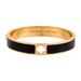 Kate Spade Jewelry | Kate Spade Hole Punch Spade Hinge Bangle Bracelet | Color: Black/Gold | Size: Os