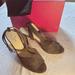 Kate Spade Shoes | Kate Spade Suede Sandal. Size 9 | Color: Green | Size: 9