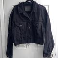 American Eagle Outfitters Jackets & Coats | American Eagle Distressed Black Jean Jacket Nwt | Color: Black | Size: L