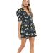 Free People Dresses | Free People Adelle Black Combo Floral Tunic Dress | Color: Black/Yellow | Size: S