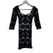 Free People Dresses | Free People Intimately Black Crochet Long Sleeve Bodycon Mini Dress Xs | Color: Black | Size: Xs