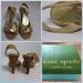 Kate Spade Shoes | Kate Spade Gold Nude Open Toe Slingback Heels | Color: Gold/Tan | Size: 8