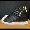 Adidas Shoes | Adidas High Heel Sneakers - Sz 9 | Color: Black/White | Size: 9