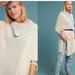 Anthropologie Sweaters | Anthropologie Emilie Cowl Neck Sweater Poncho One Size | Color: Cream/Gray | Size: One Size