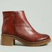 Anthropologie Shoes | Anthropologie Gracie Leather Ankle Boots Heel Booties Side Zippers Brown 40 | Color: Brown/Tan | Size: 9