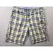 J. Crew Shorts | J Crew Shorts Men's 34 Chino Blue Green Plaid Flat Front Casual Hiking 34x11 | Color: Blue/Green | Size: 34