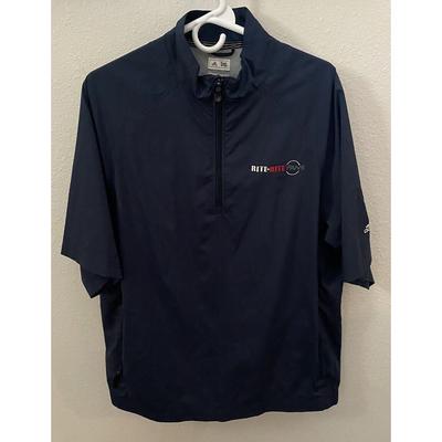 Adidas Jackets & Coats | Adidas Men's Climaproof Wind Golf Jacket Pullover Shirt Blue Medium 1/4 Zip Nwt | Color: Blue | Size: M