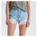 American Eagle Outfitters Shorts | American Eagle Outfitters Lace Detailing Denim Mom Shorts Size 10 | Color: Blue/White | Size: 10