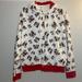 Disney Tops | Disney Hooded Zip Sweatshirt Minnie And Minnie Mouse Print All Over Women | Color: Red/White | Size: Xl