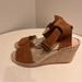 J. Crew Shoes | J Crew Suede And Rope Wedge Ankle Strap Sandal | Color: Brown | Size: 7