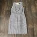 J. Crew Dresses | J. Crew Drape Knot Windowpane Dress In Irish Linen | Color: Black/White | Size: 6